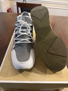 Michael Kors Women’s Gray, White and Olive Green Runner Sneaker